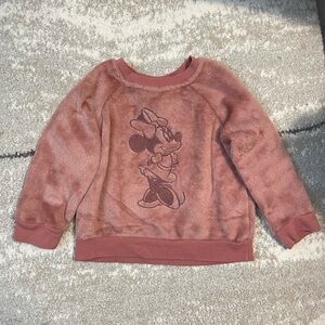 Disney Pink Velour Minnie Mouse Sweatshirt